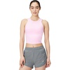 Nike Women’s One Fitted Dri-FIT Cropped Tank Top(Pink Foam/White)