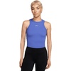 Nike Women’s One Fitted Dri-FIT Cropped Tank Top(Sapphire/White)