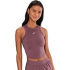 Nike Women’s One Fitted Dri-FIT Cropped Tank Top(Tattoo/White)