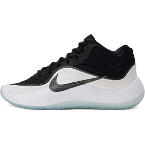 Nike Unisex Adult Precision 8 Mid Basketball Shoes(Black/Black/White/Ice Blue)
