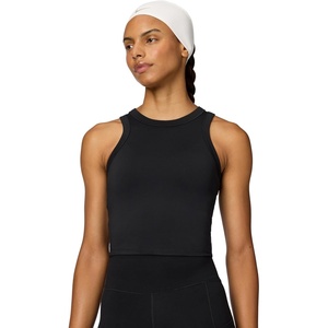 Nike Women’s One Fitted Dri-FIT Cropped Tank Top(Black)