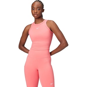 Nike Women’s One Fitted Dri-FIT Cropped Tank Top(Sea Coral/White)