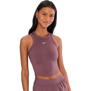 Nike Women’s One Fitted Dri-FIT Cropped Tank Top(Tattoo/White)