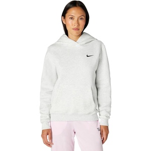 Nike Women’s Studio Fleece Standard Hoody(Birch Heather/Black)
