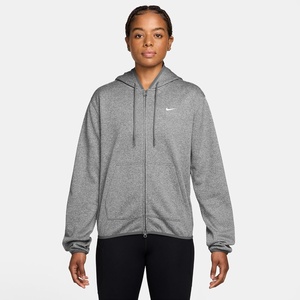 Nike Women’s Studio Fleece Standard Hoody(Smoke Grey/Heather/White)