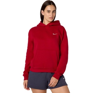 Nike Women’s Studio Fleece Standard Hoody(Tough Red/Sail)