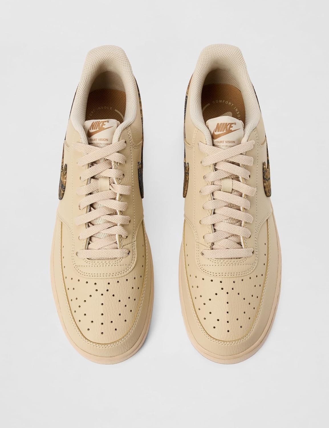image:imageNike Mens Court Vision Low ShoesRattanMink Brownrocky Tan Real Tree
