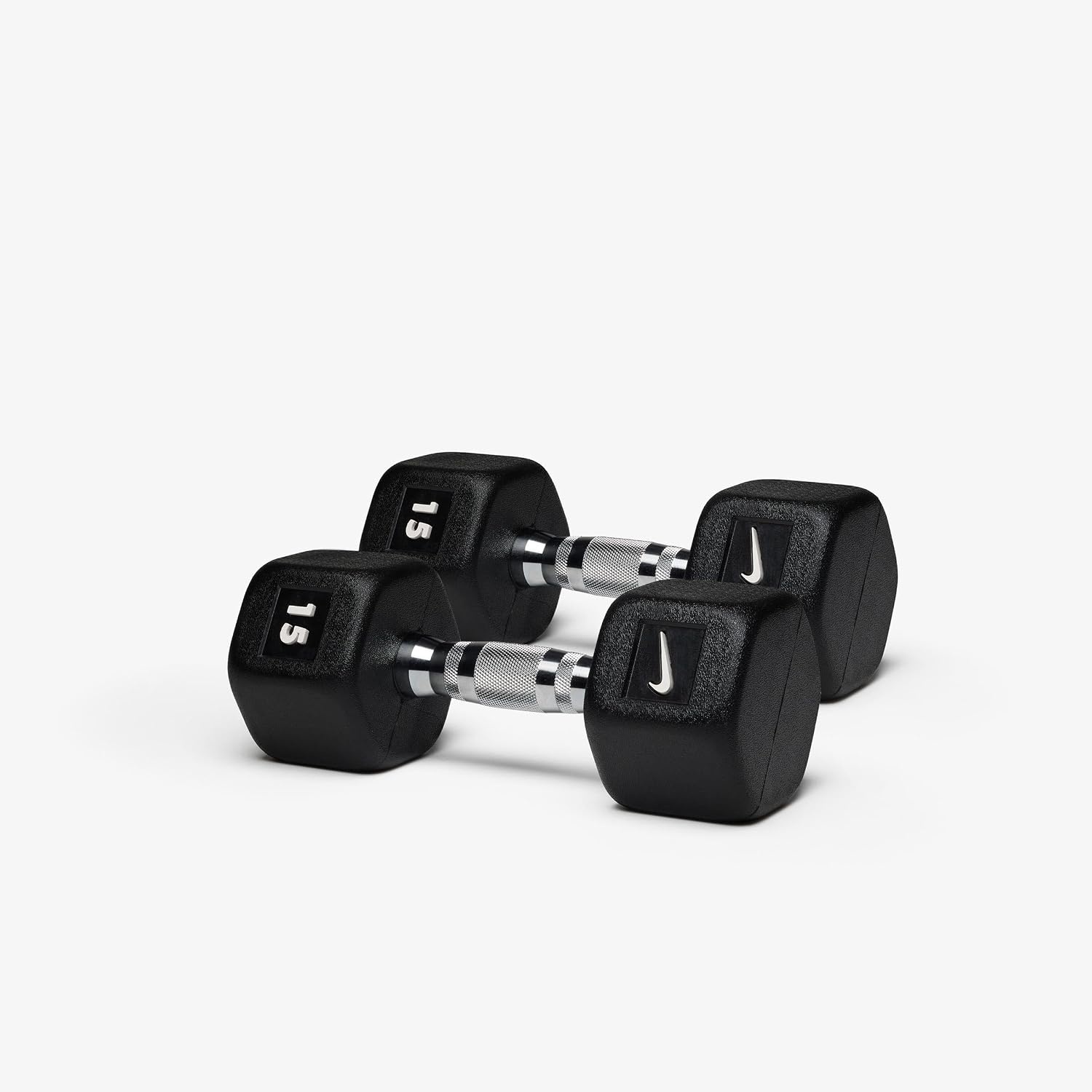 image:imageNike Rubber Hex Dumbbell PairBlack White