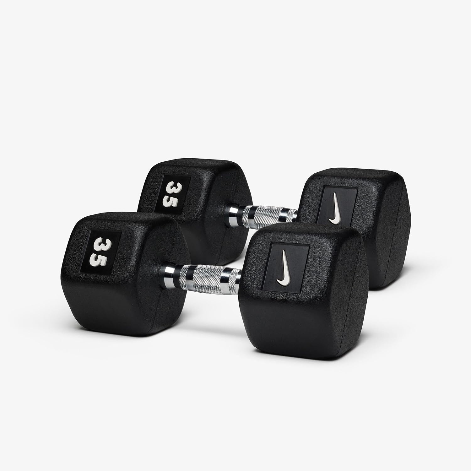 image:imageNike Rubber Hex Dumbbell PairBlack White