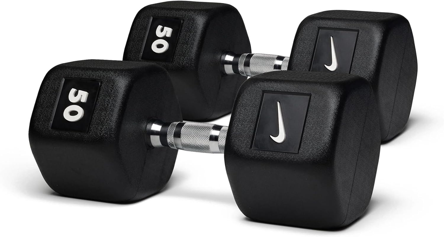 image:imageNike Rubber Hex Dumbbell PairBlack White