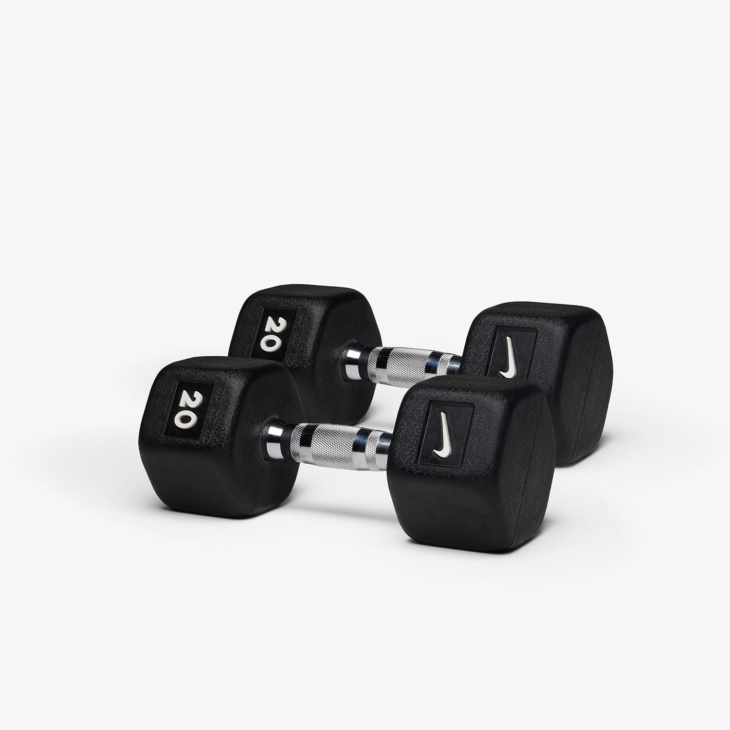 image:imageNike Rubber Hex Dumbbell PairBlack White