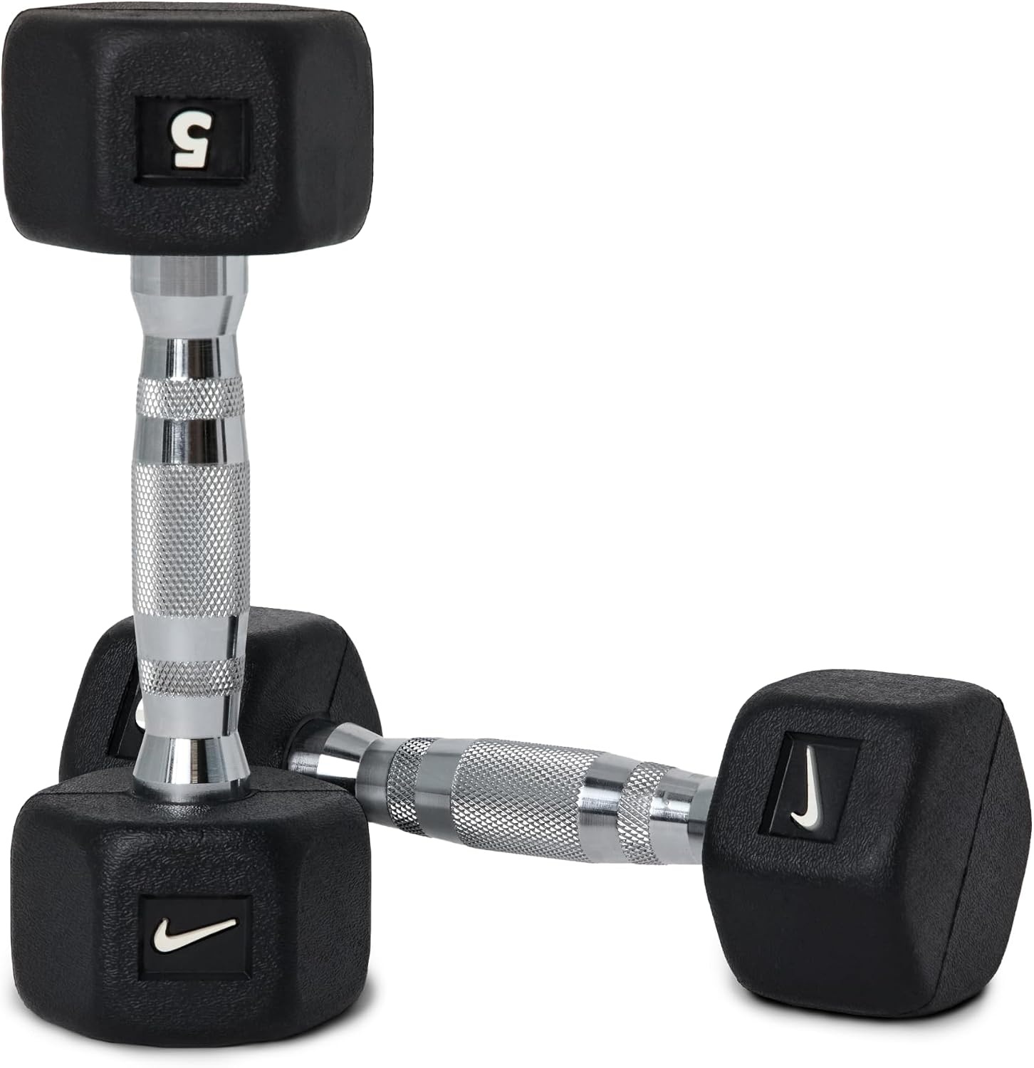 image:imageNike Rubber Hex Dumbbell PairBlack White