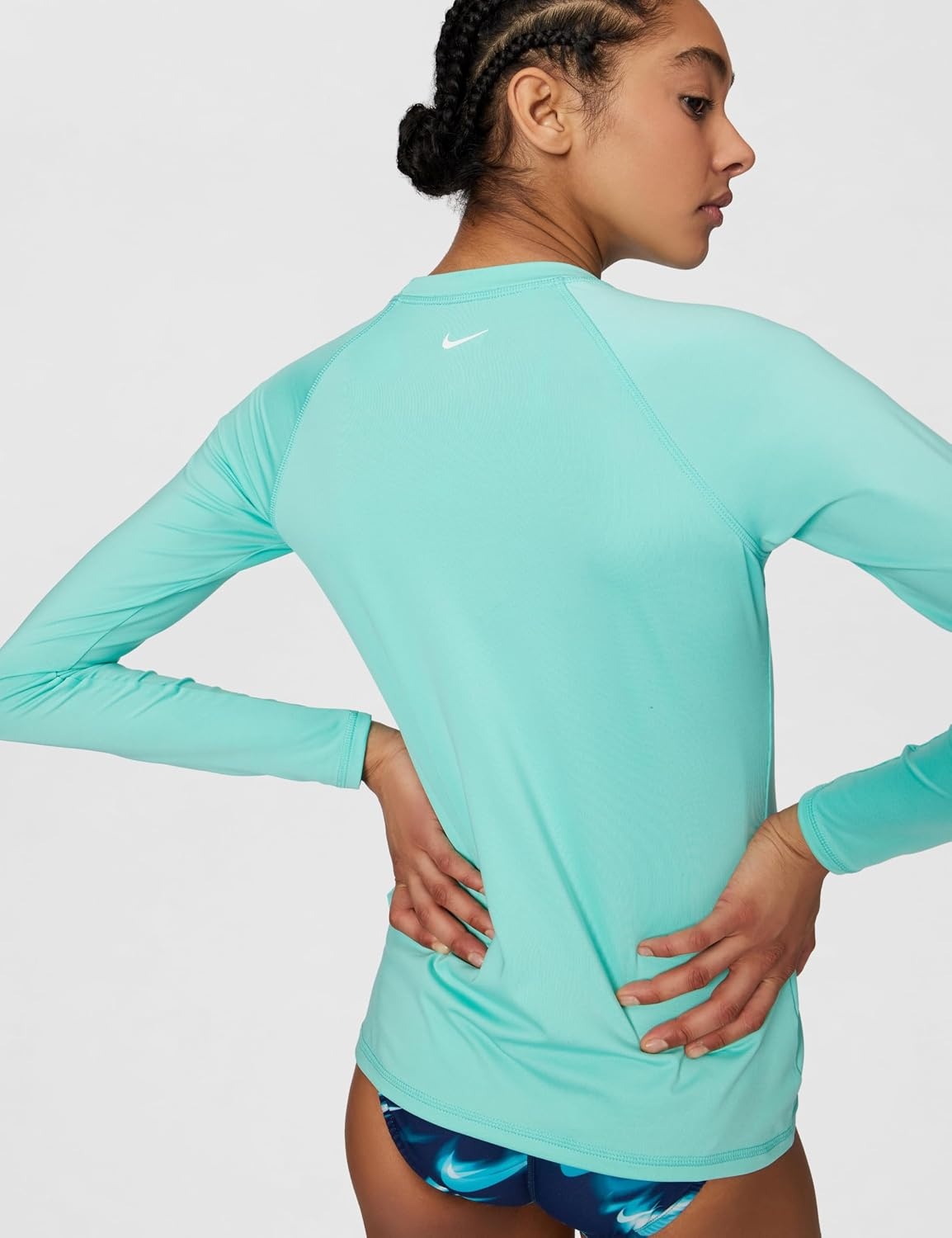 image:imageNike Womens Hydroguard Drifit Uv Long Sleeve TopBleached Turq