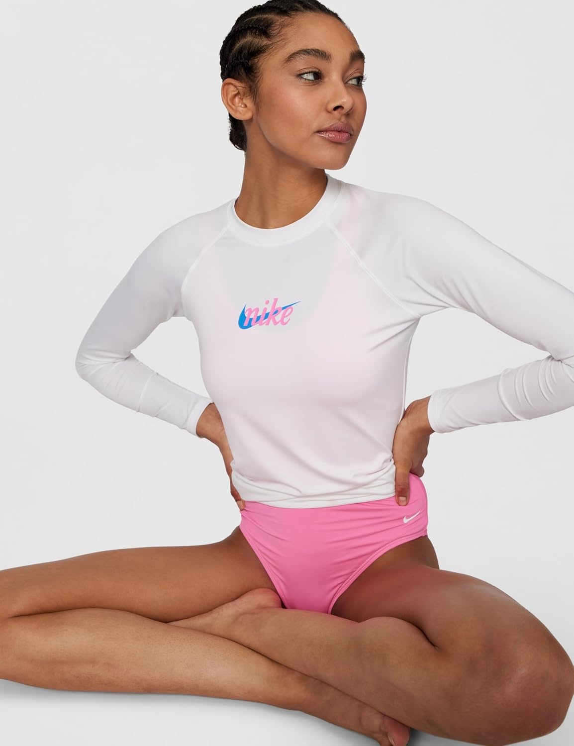 image:imageNike Womens Hydroguard Drifit Uv Long Sleeve TopWhite