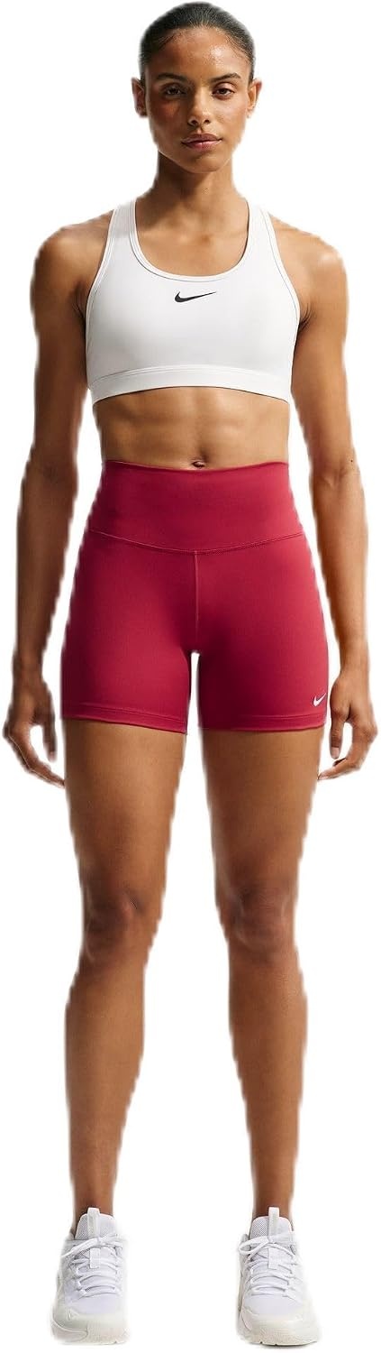 image:imageNike Womens One HighWaisted 5 Bike ShortsTough RedWhite