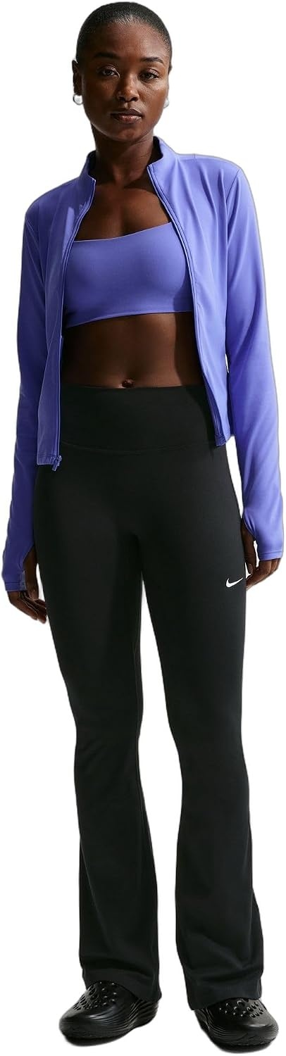 image:imageNike Womens One HighWaisted Flared LeggingsBlackWhite