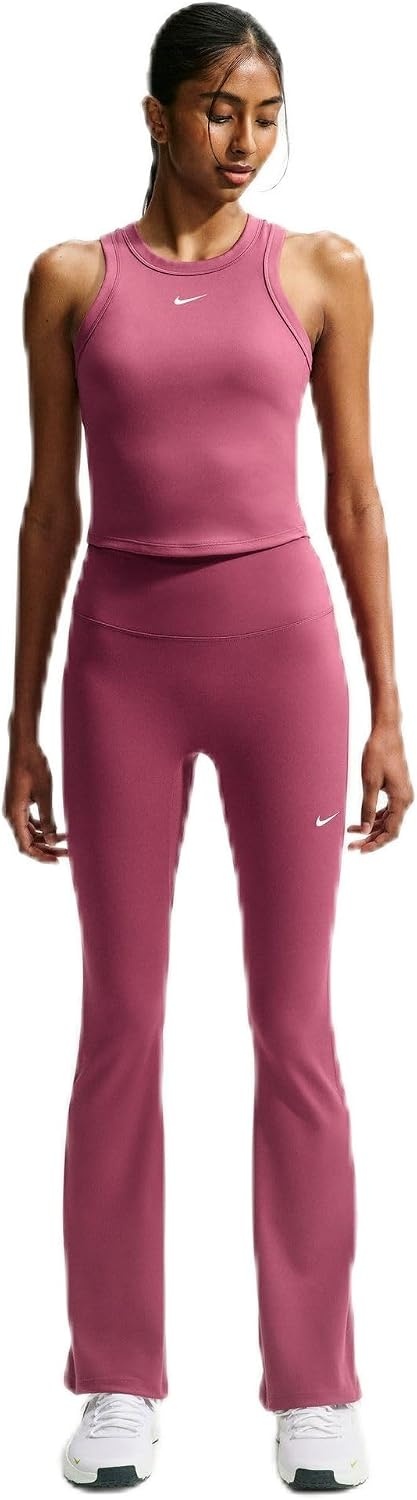 image:imageNike Womens One HighWaisted Flared LeggingsPink SmokeWhite