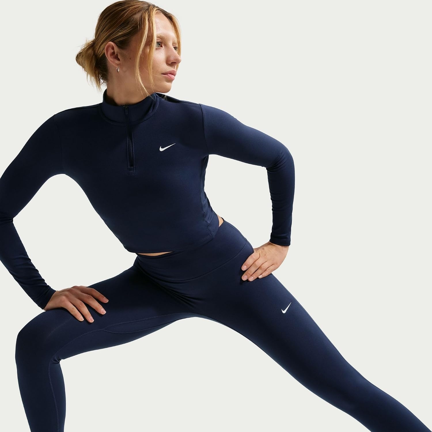 image:imageNike Womens One HighWaisted Seamless TightMidnight NavyWhite