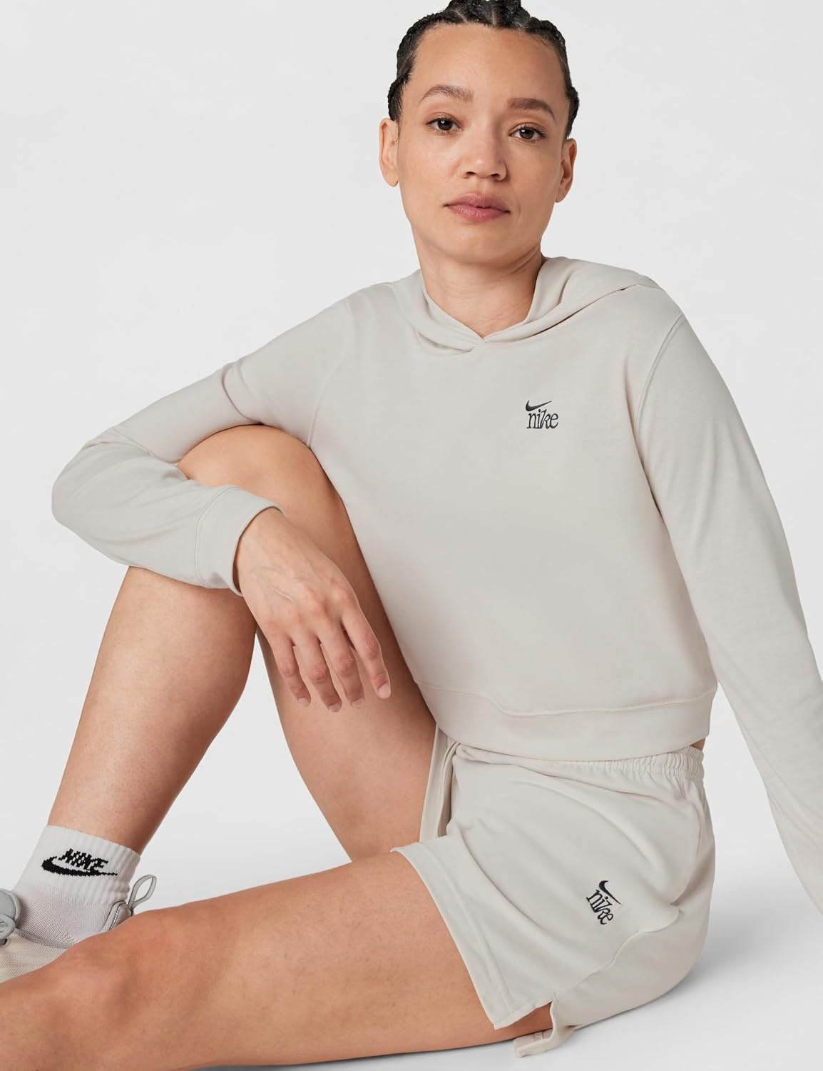 image:imageNike Womens Sportswear Chill Knit Lightweight HoodyLight Orewood BrownDark Smoke Grey