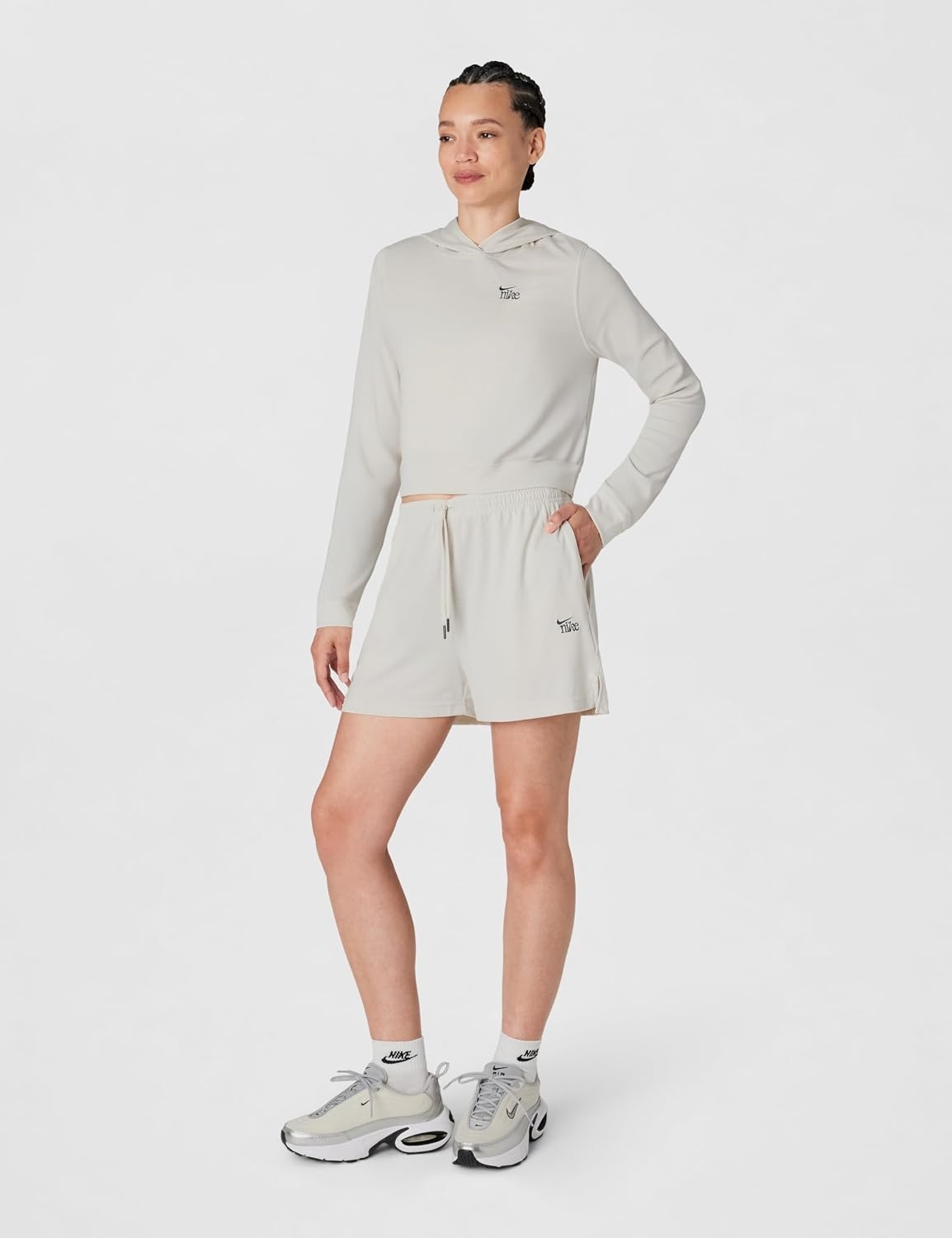 image:imageNike Womens Sportswear Chill Knit Lightweight HoodyLight Orewood BrownDark Smoke Grey