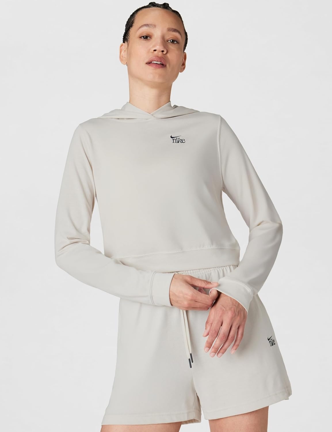 image:imageNike Womens Sportswear Chill Knit Lightweight HoodyLight Orewood BrownDark Smoke Grey