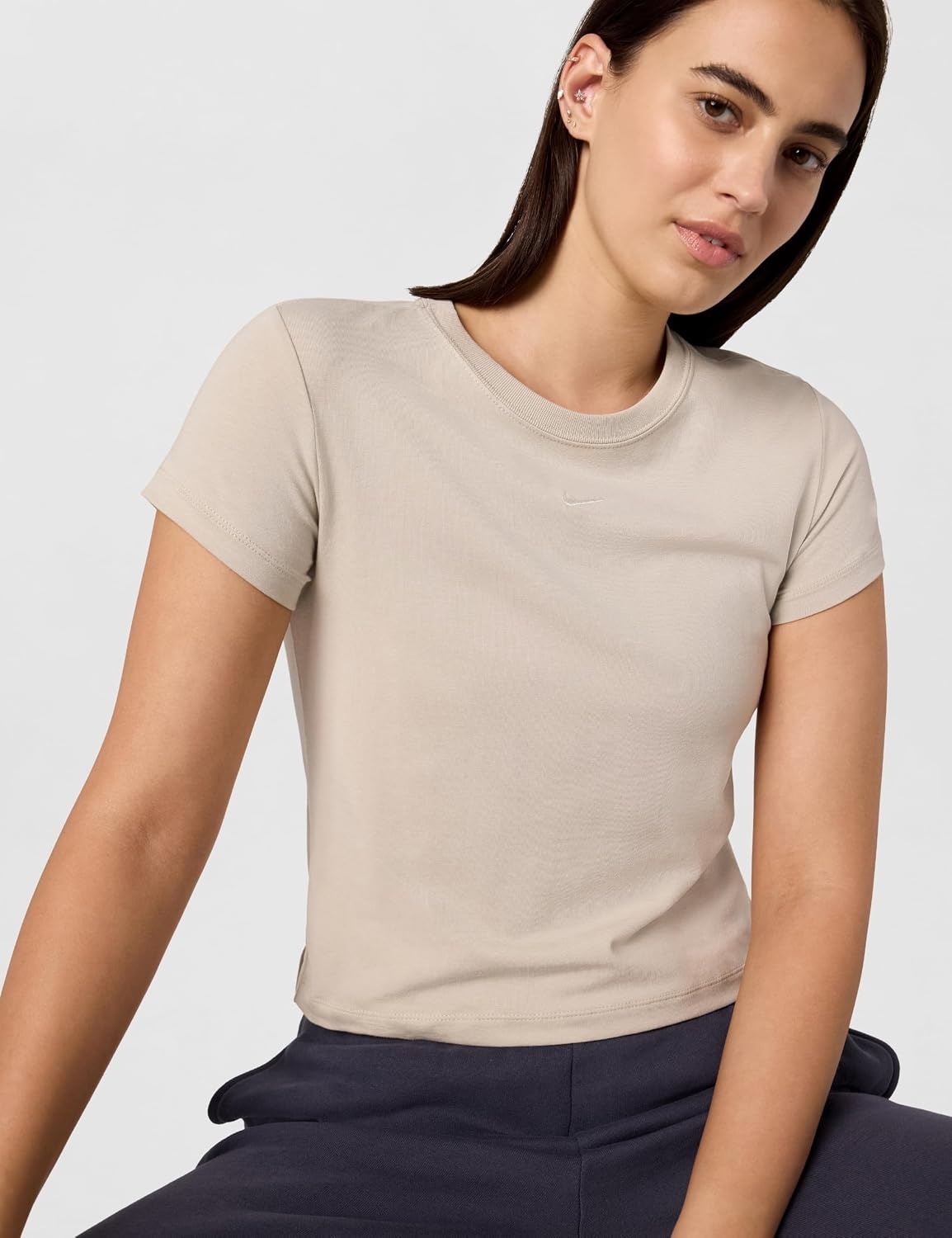image:imageNike Womens Sportswear Chill Knit TShirtCream IISail