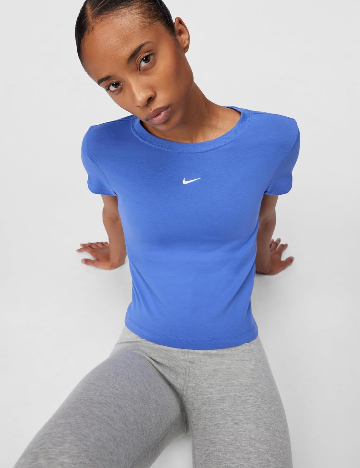 image:imageNike Womens Sportswear Chill Knit TShirtLight Medium BlueWhite