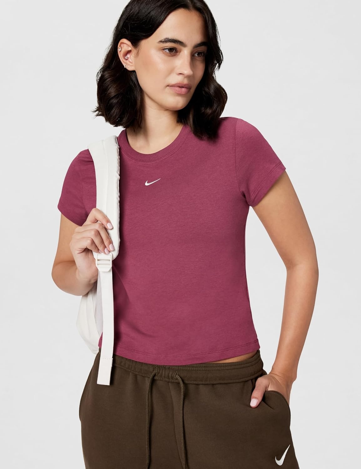 image:imageNike Womens Sportswear Chill Knit TShirtPink SmokeSail