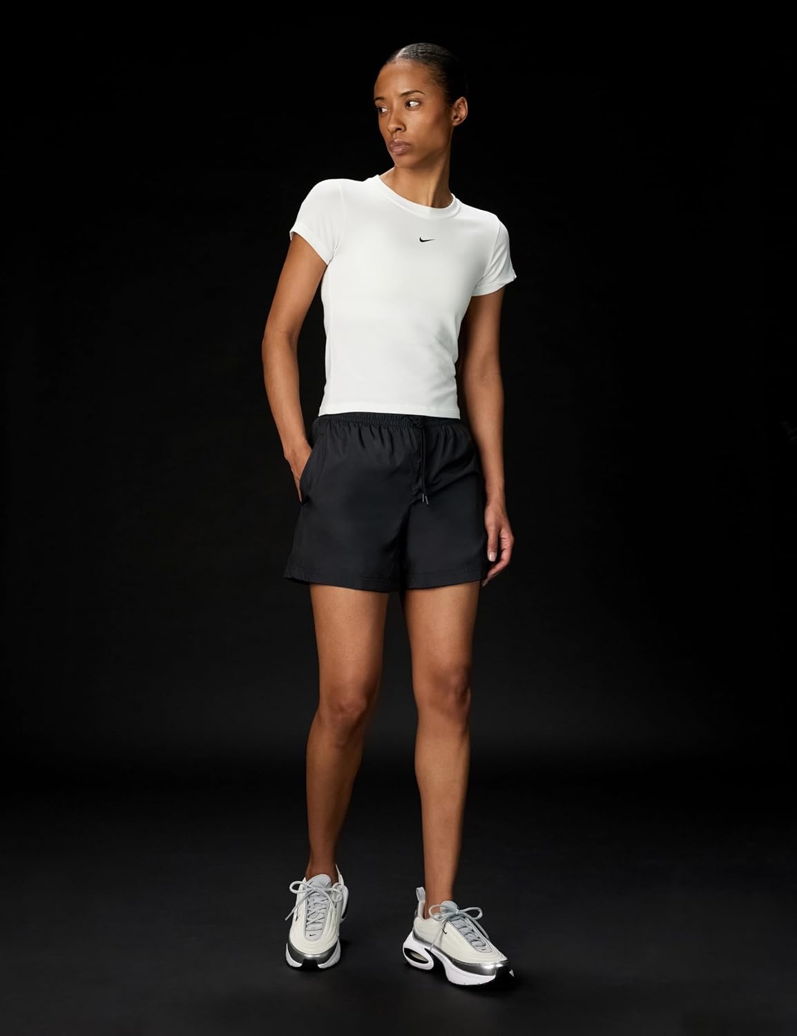 image:imageNike Womens Sportswear Chill Knit TShirtWhiteBlack