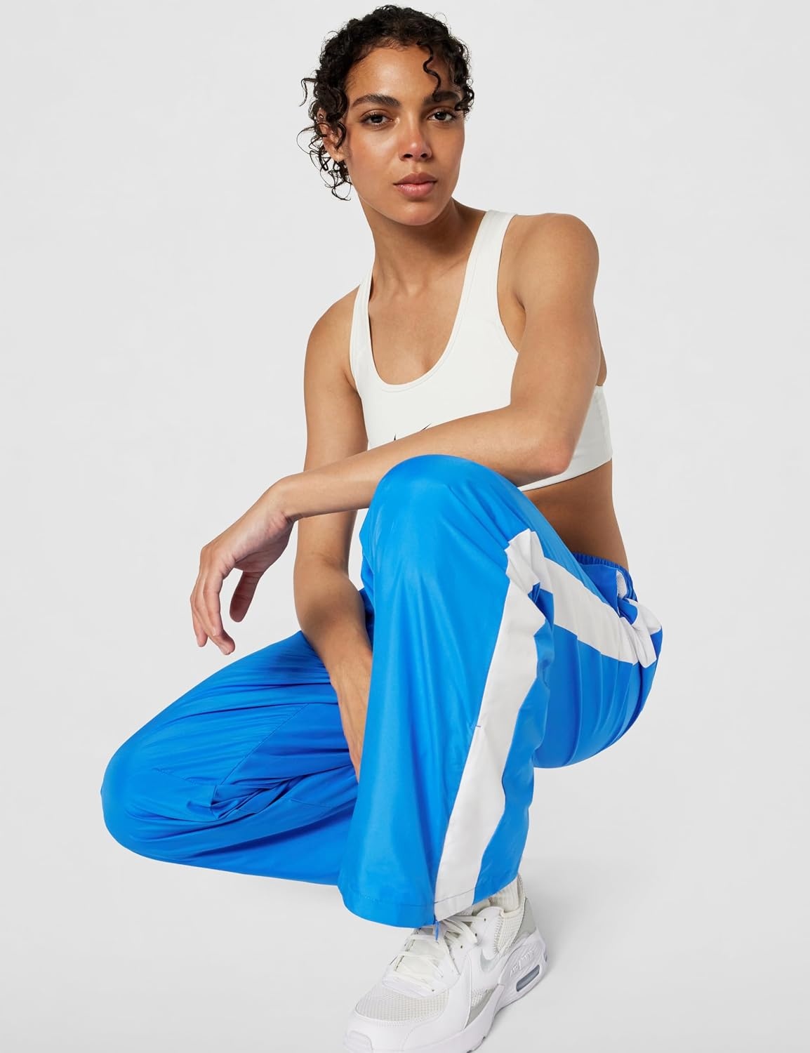 image:imageNike Womens Sportswear Classic MidRise OpenHem PantsLight Photo BlueWhiteSail