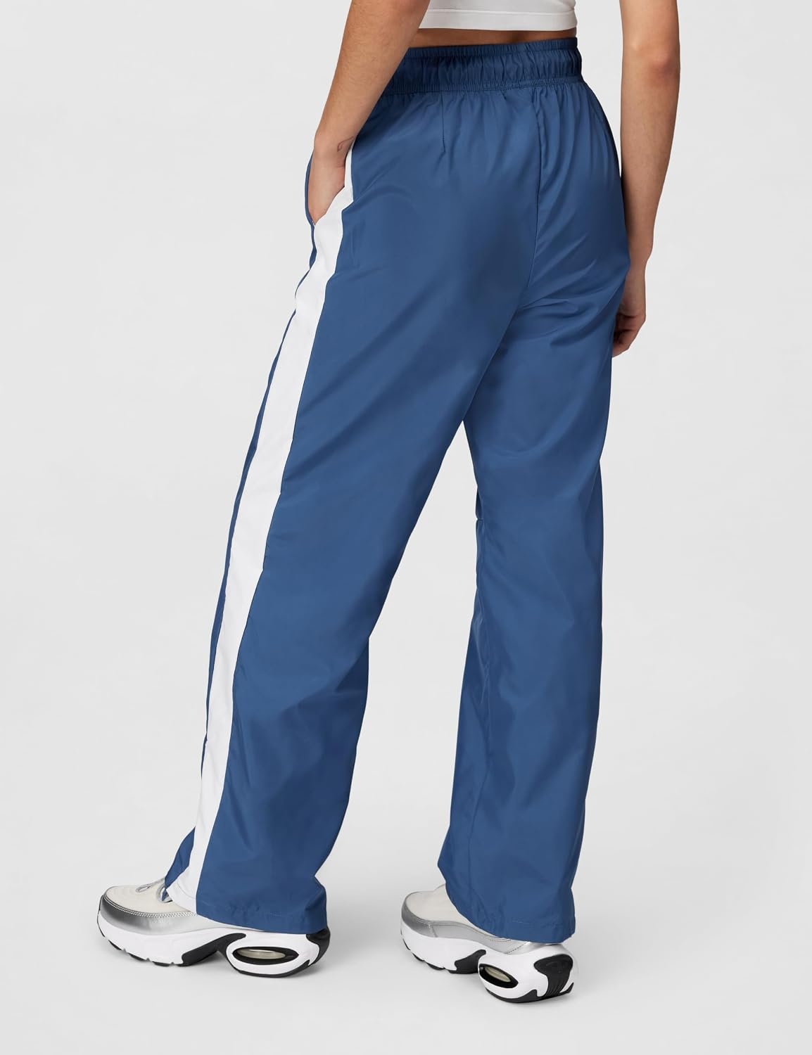 image:imageNike Womens Sportswear Classic MidRise OpenHem PantsMystic NavyWhiteSail