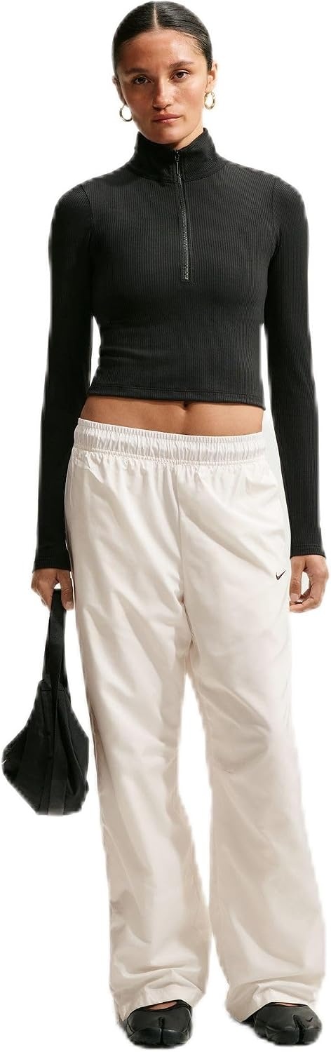 image:imageNike Womens Sportswear Classic MidRise OpenHem PantsSailBlack