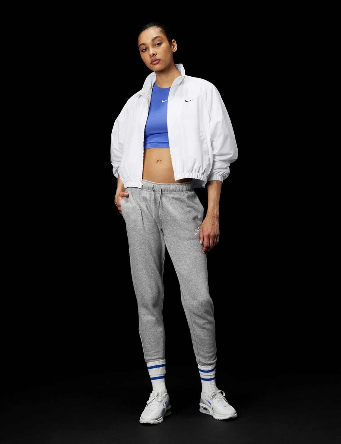 image:imageNike Womens Sportswear Classic UV Track JacketWhiteBlack