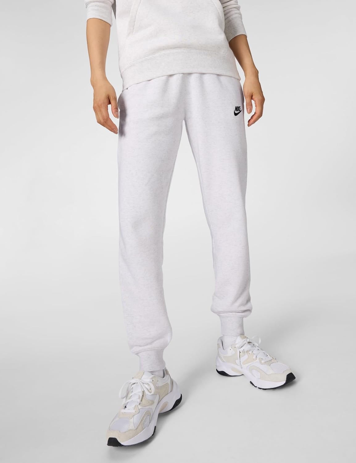 image:imageNike Womens Sportswear Club Fleece MidRise JoggersBirch HeatherBlack