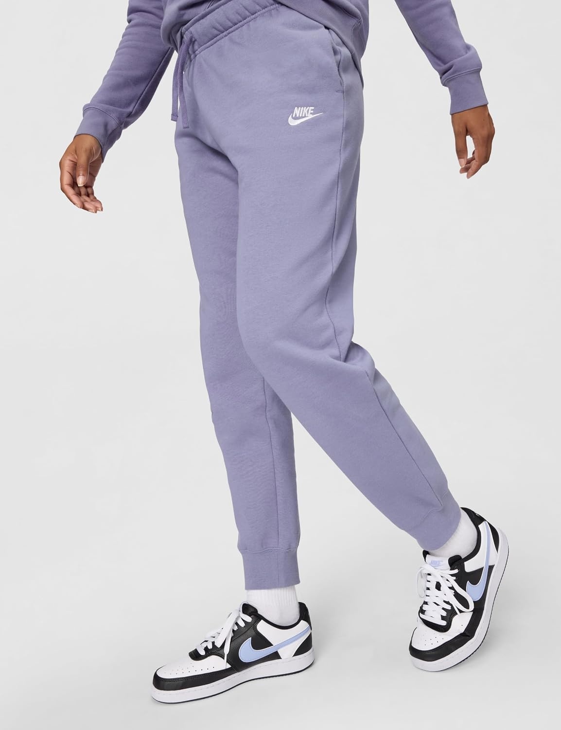 image:imageNike Womens Sportswear Club Fleece MidRise JoggersWorld IndigoWhite