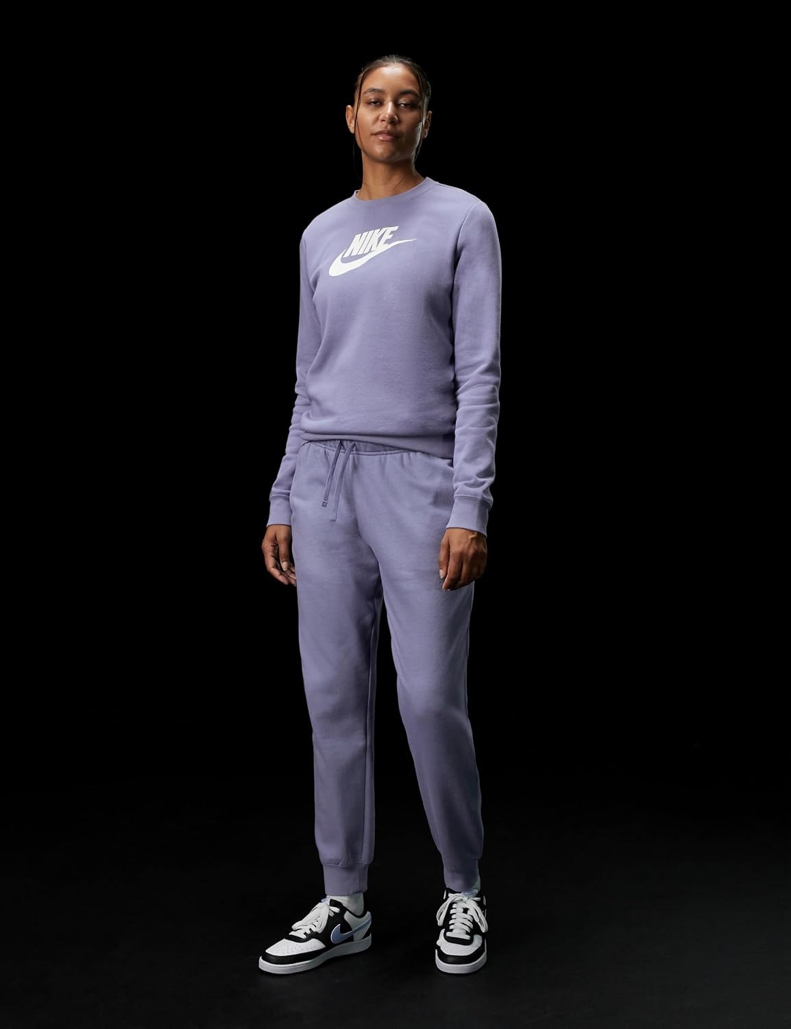 image:imageNike Womens Sportswear Club Fleece MidRise JoggersWorld IndigoWhite