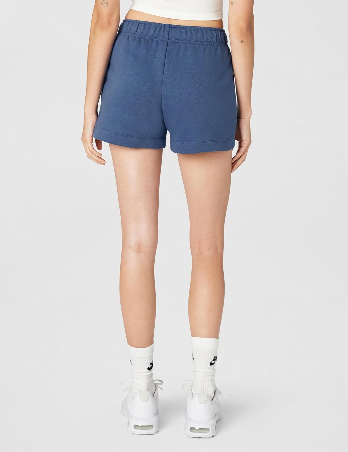 image:imageNike Womens Sportswear Club Fleece MidRise ShortsMystic NavyWhite