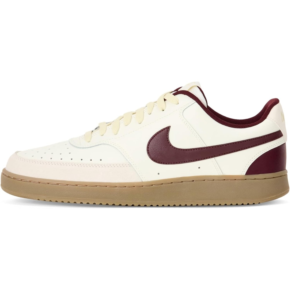 image:imageNike Mens Court Vision Low ShoesSailBurgundy CrushLight Khaki