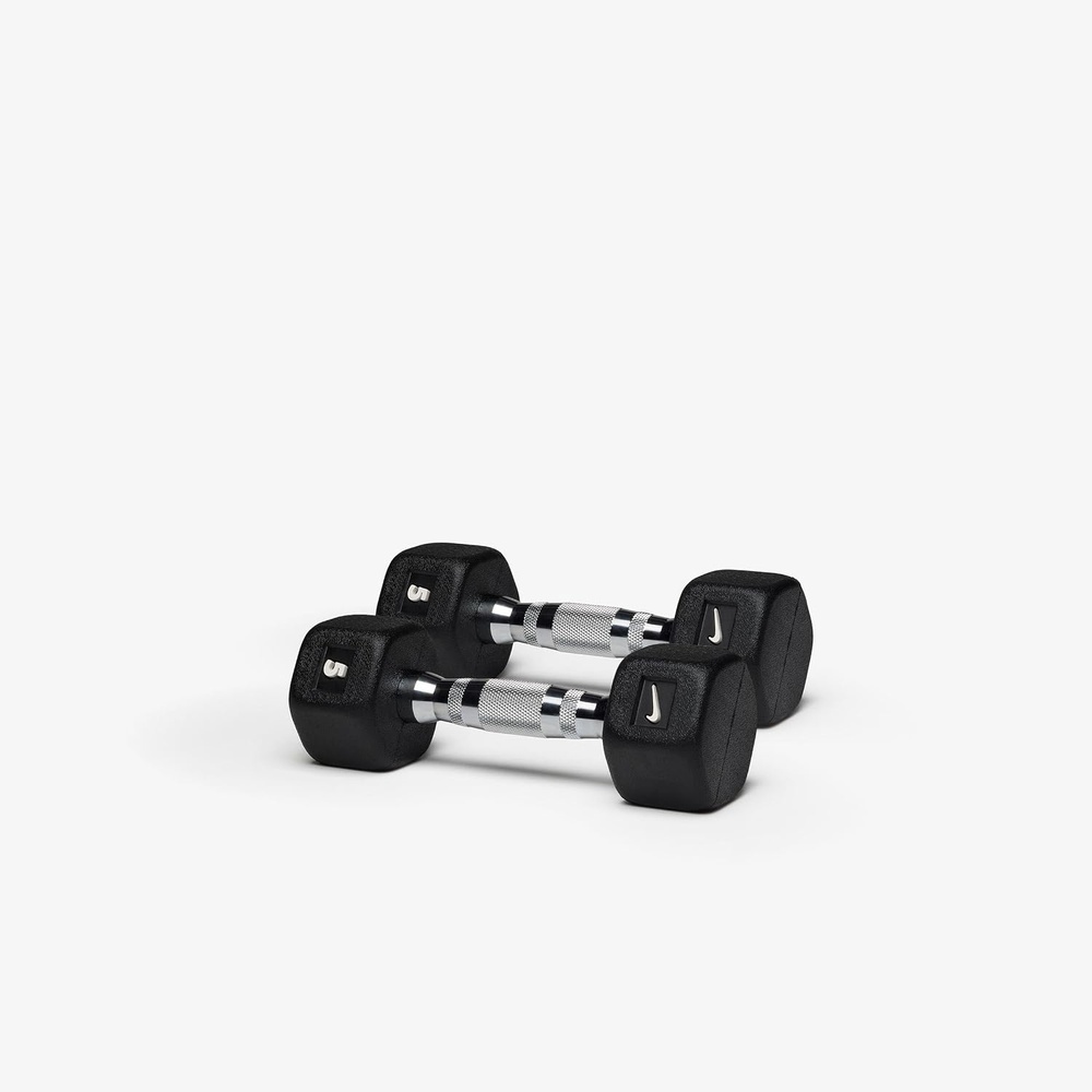 image:imageNike Rubber Hex Dumbbell PairBlack White