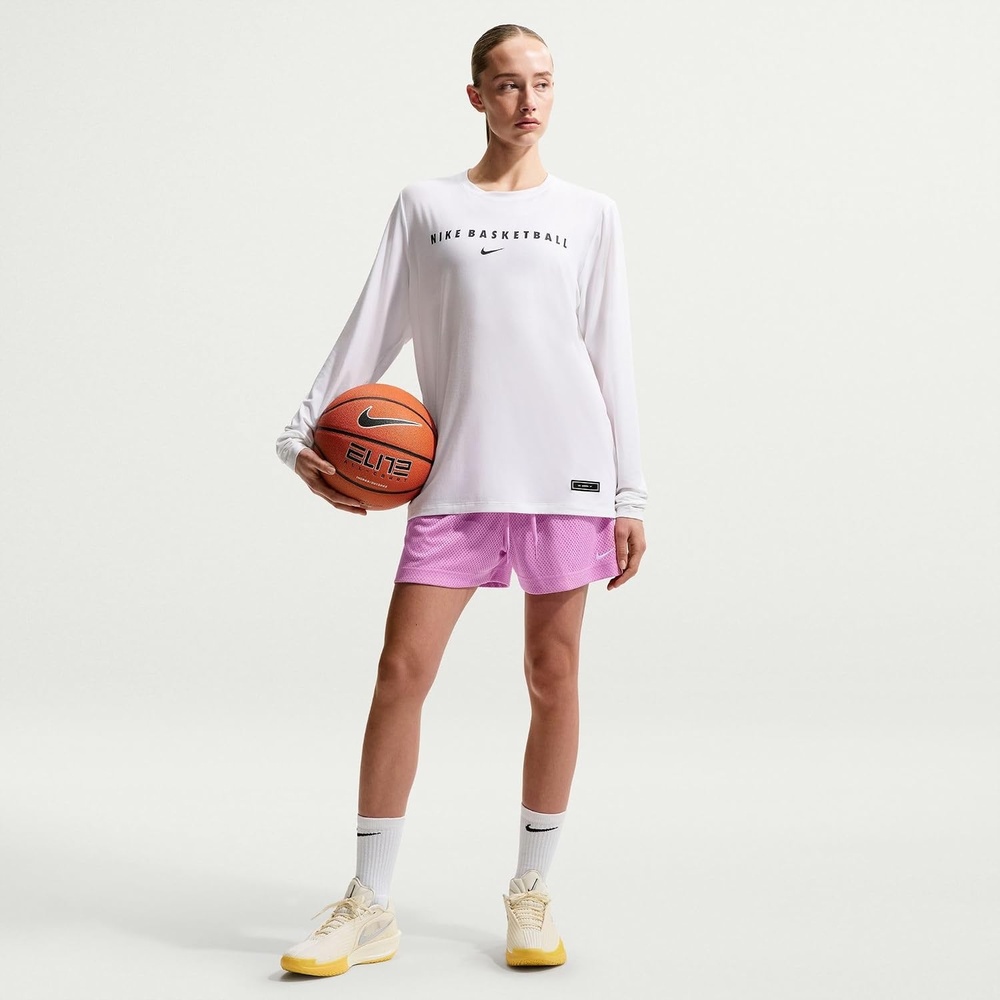 image:imageNike Womens Essential DriFIT Mesh Basketball ShortsLight MagentaWhite