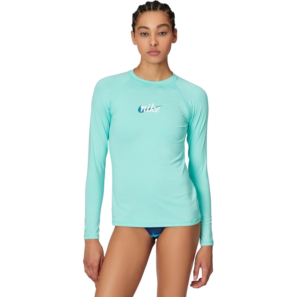 image:imageNike Womens Hydroguard Drifit Uv Long Sleeve TopBleached Turq