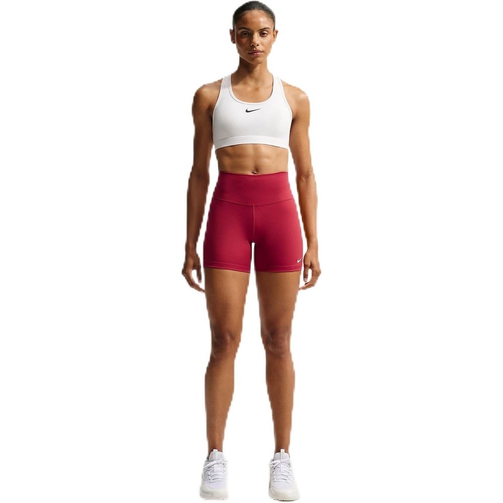 image:imageNike Womens One HighWaisted 5 Bike ShortsTough RedWhite