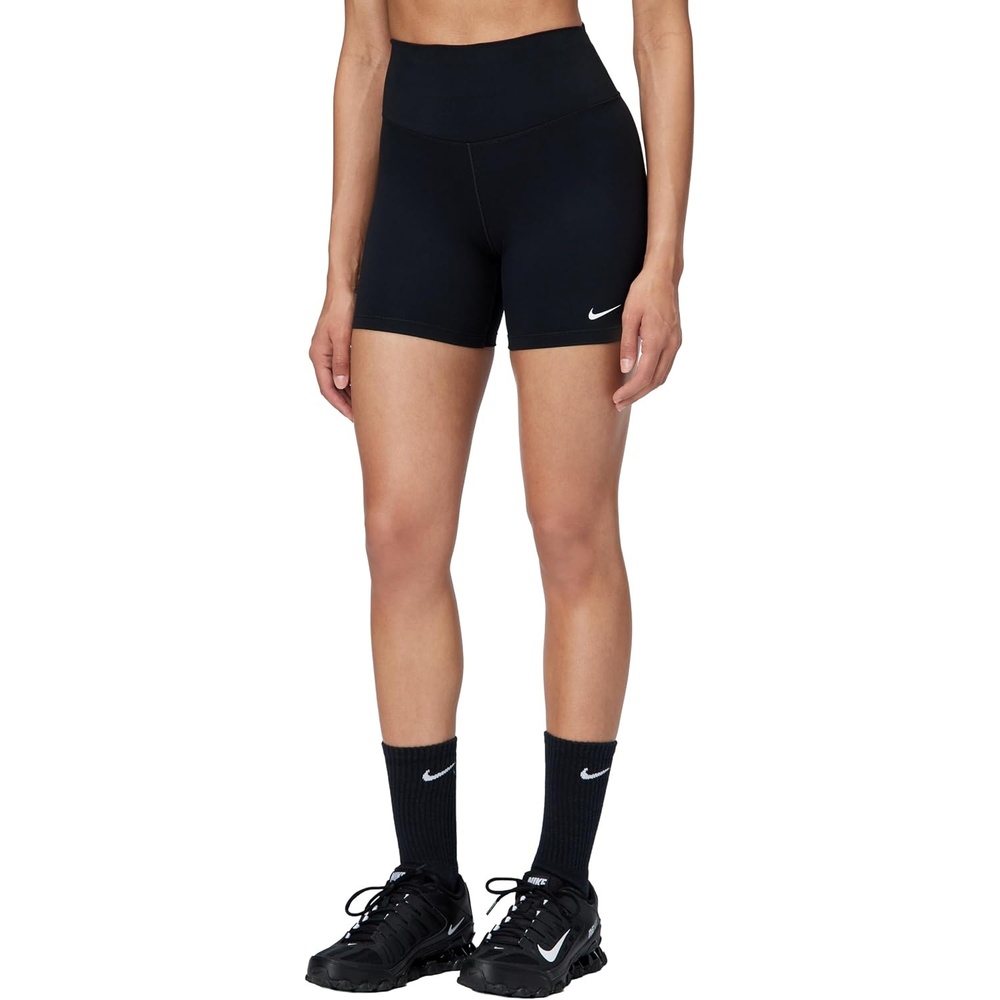 image:imageNike Womens One HighWaisted 5 Bike ShortsWhiteBlack