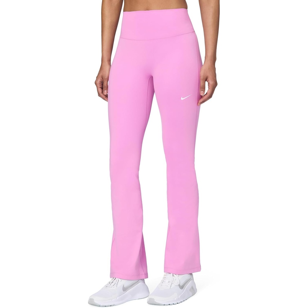 image:imageNike Womens One HighWaisted Flared LeggingsLight MagentaWhite