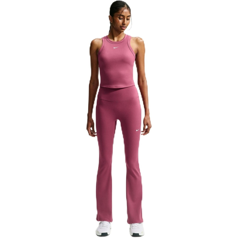 image:imageNike Womens One HighWaisted Flared LeggingsPink SmokeWhite