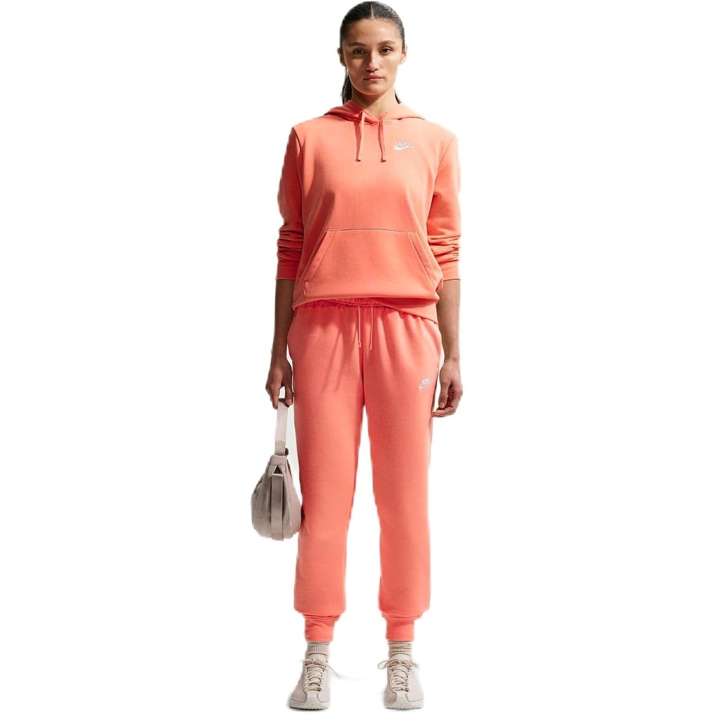 image:imageNike Womens Sportswear Club Fleece MidRise JoggersCrimson BlissWhite