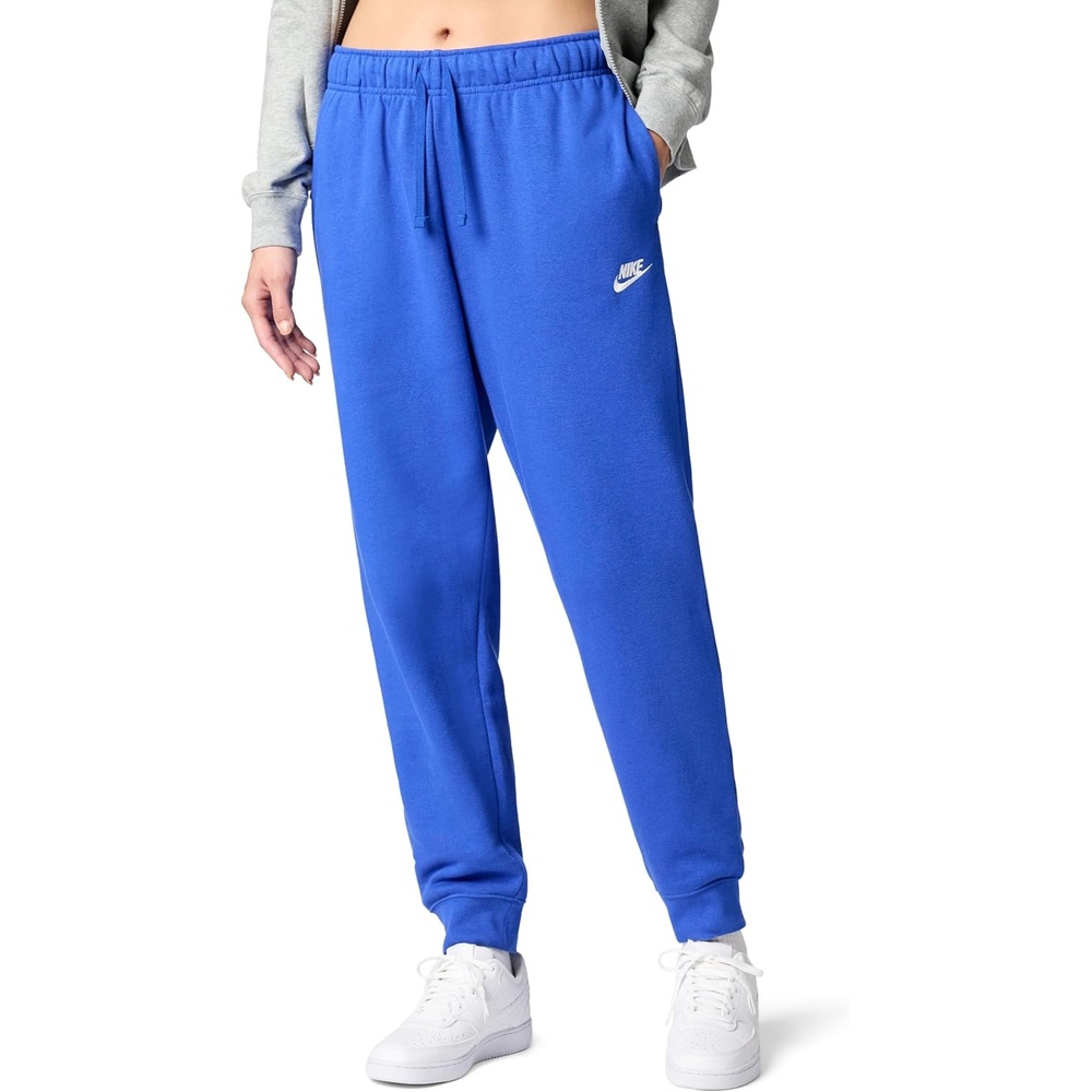 image:imageNike Womens Sportswear Club Fleece MidRise JoggersGame RoyalWhite