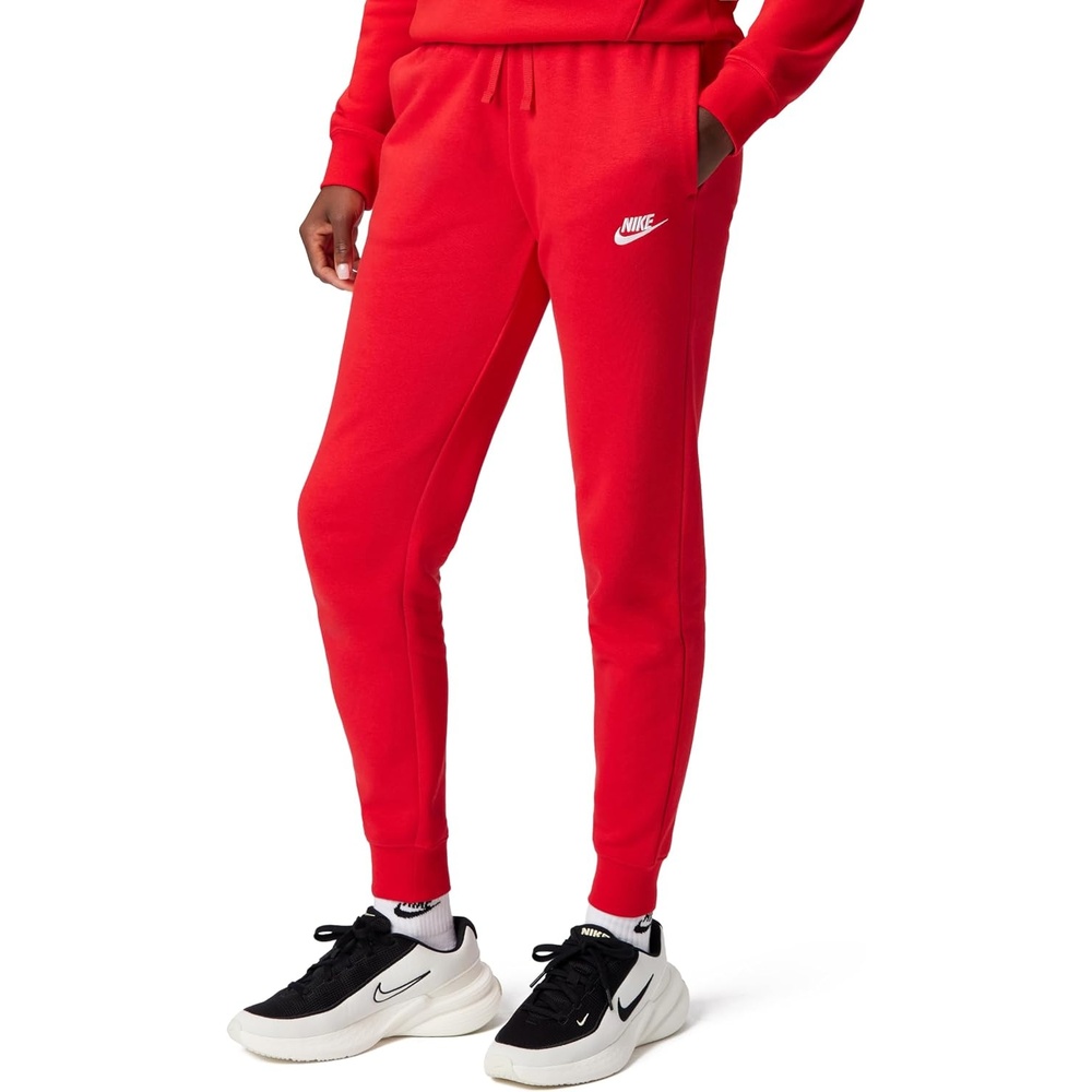 image:imageNike Womens Sportswear Club Fleece MidRise JoggersUniversity RedWhite