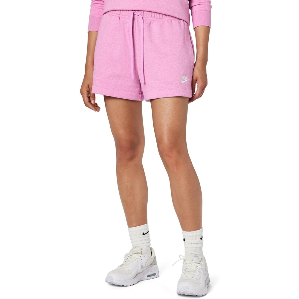 image:imageNike Womens Sportswear Club Fleece MidRise ShortsLight MagentaHeatherWhite