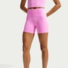 Nike Women’s One High-Waisted 5″ Bike Shorts(Pink Rise/White)